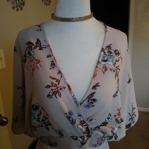 NWT Floral Crop Top